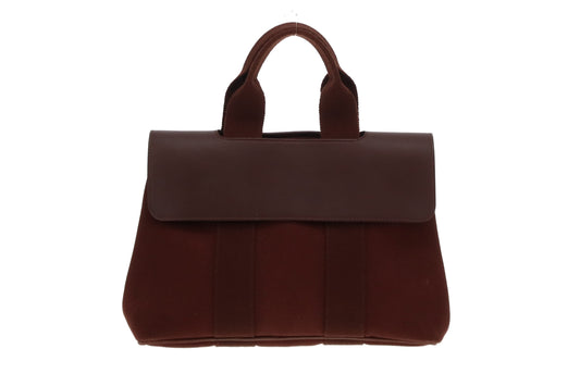 Hermes Brown Canvas and Leather Valparaiso PM Bag