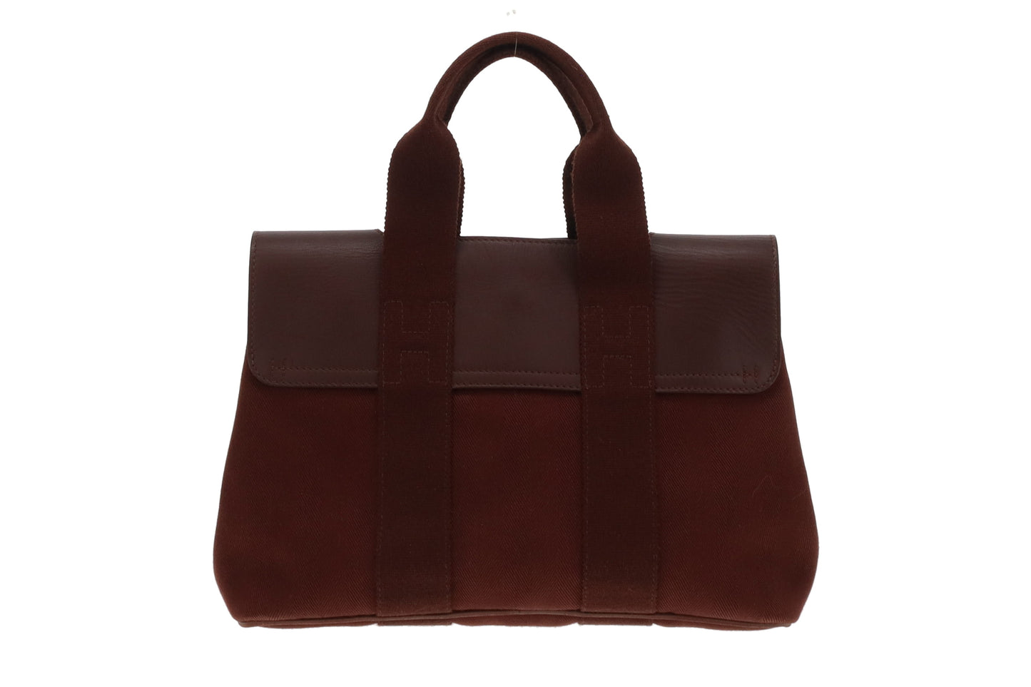 Hermes Brown Canvas and Leather Valparaiso PM Bag