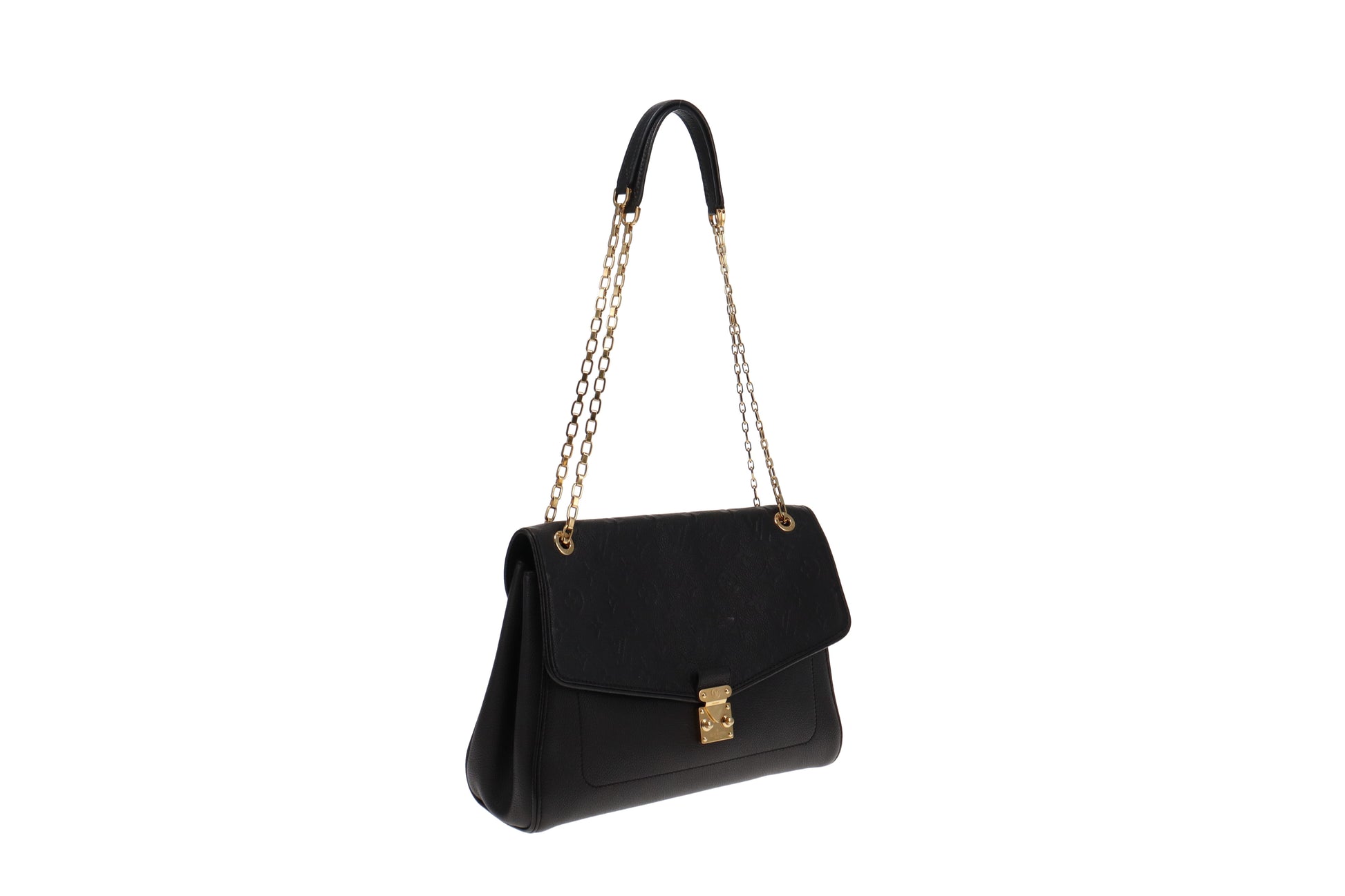 Louis Vuitton, Bags, Black Noir Empreinte Leather Louis Vuitton Saint  Germain Mm Bag