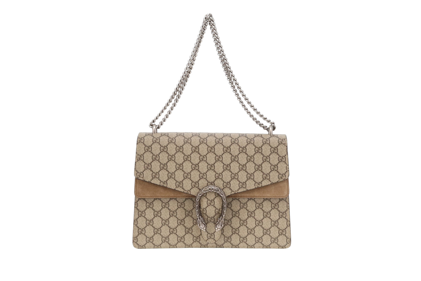 Gucci Classic GG Supreme Medium Dionysus Chain Shoulder Bag