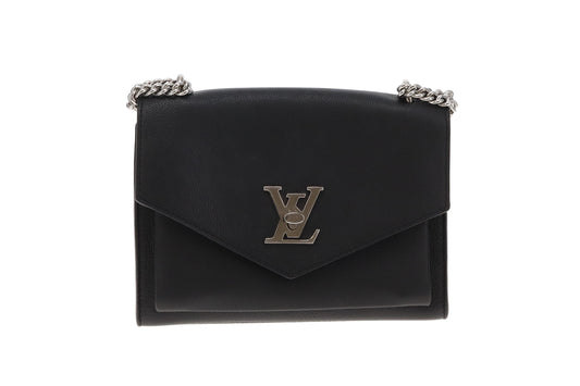 Louis Vuitton Black Calfskin Mylockme Chain Bag BE4240