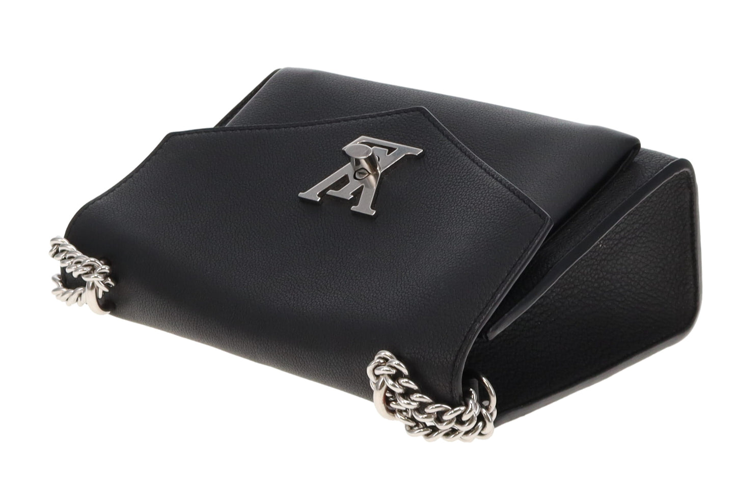 Louis Vuitton Black Calfskin Mylockme Chain Bag BE4240