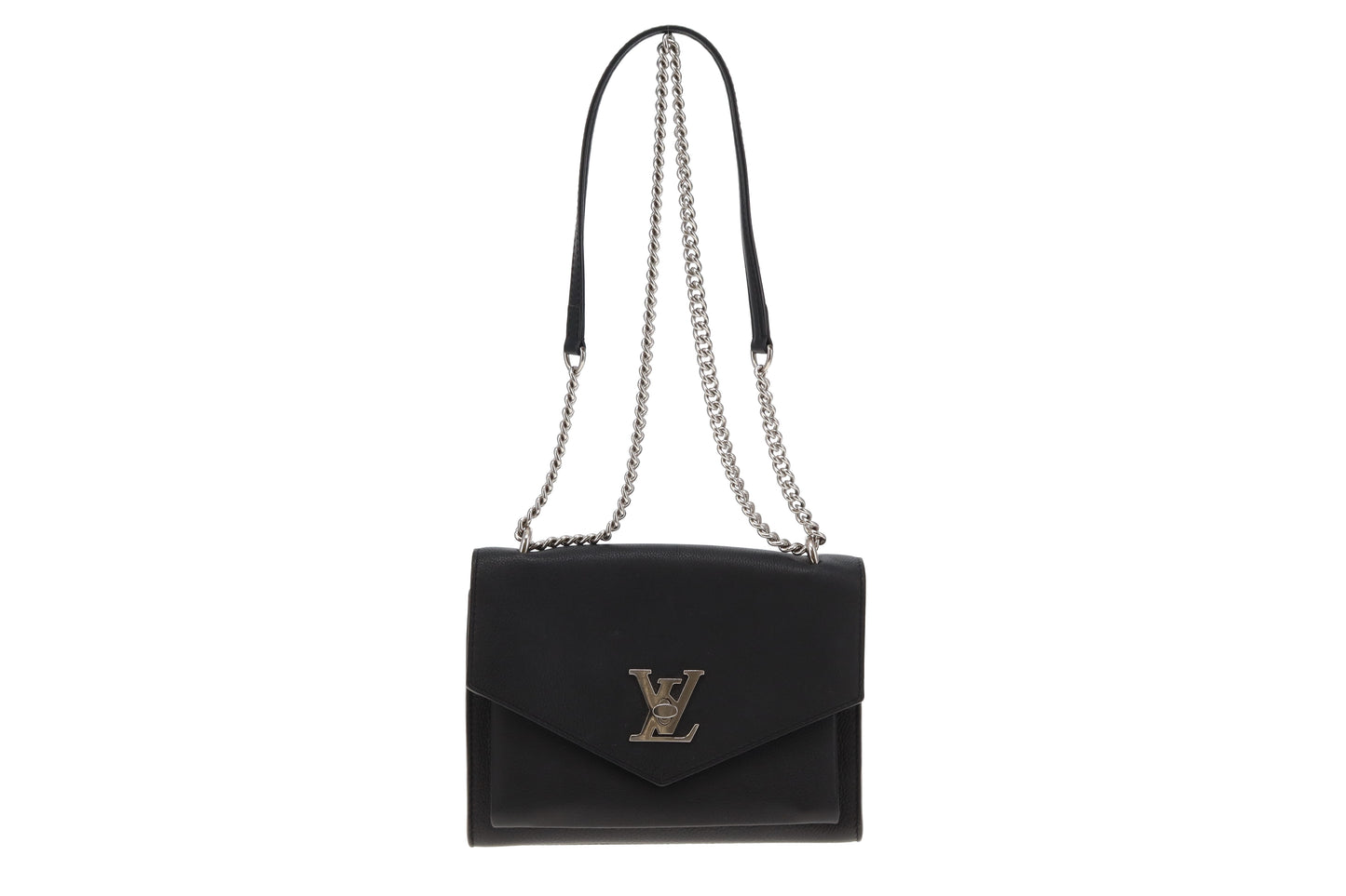 Louis Vuitton Black Calfskin Mylockme Chain Bag BE4240