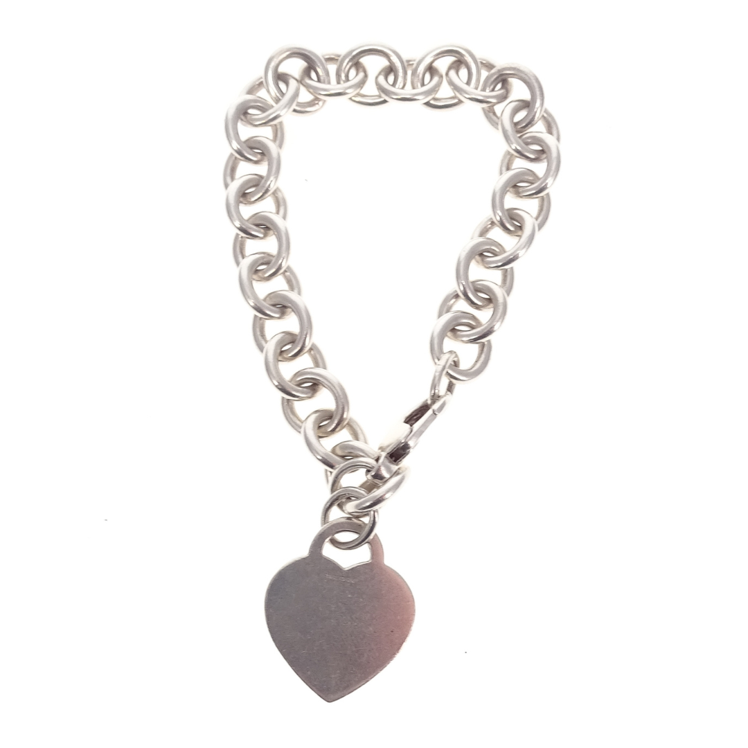 Tiffany & Co Sterling Silver RTT Heart Tag Classic Bracelet