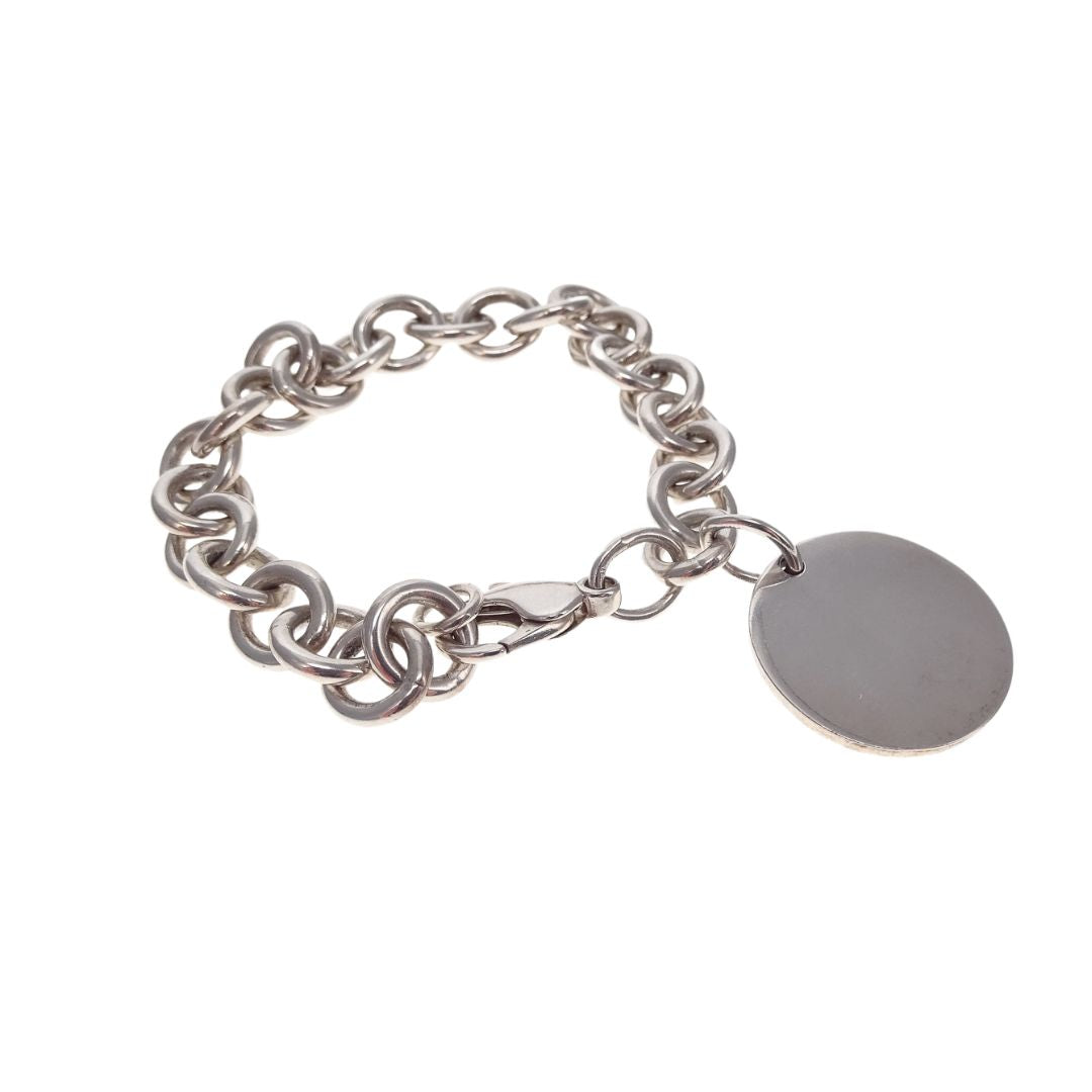 Tiffany & Co Sterling Silver Classic Disc RTT Bracelet