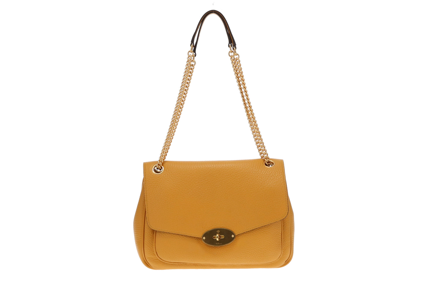 Mulberry Mustard Heavy Grain Leather Darley Shoulder Bag