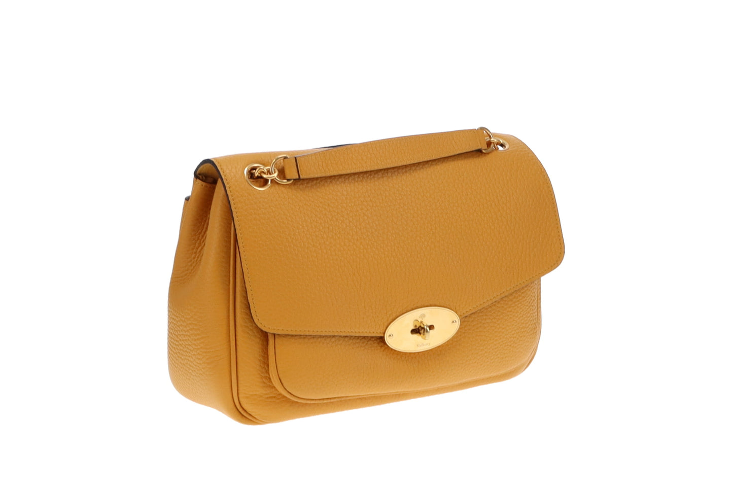 Mulberry Mustard Heavy Grain Leather Darley Shoulder Bag