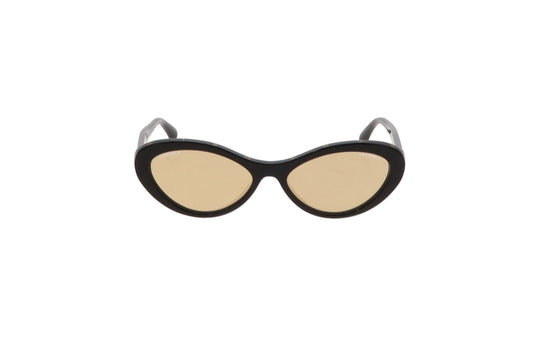 Chanel Black Mirrored Lens Logo Top Oval 5416 Sunglasses