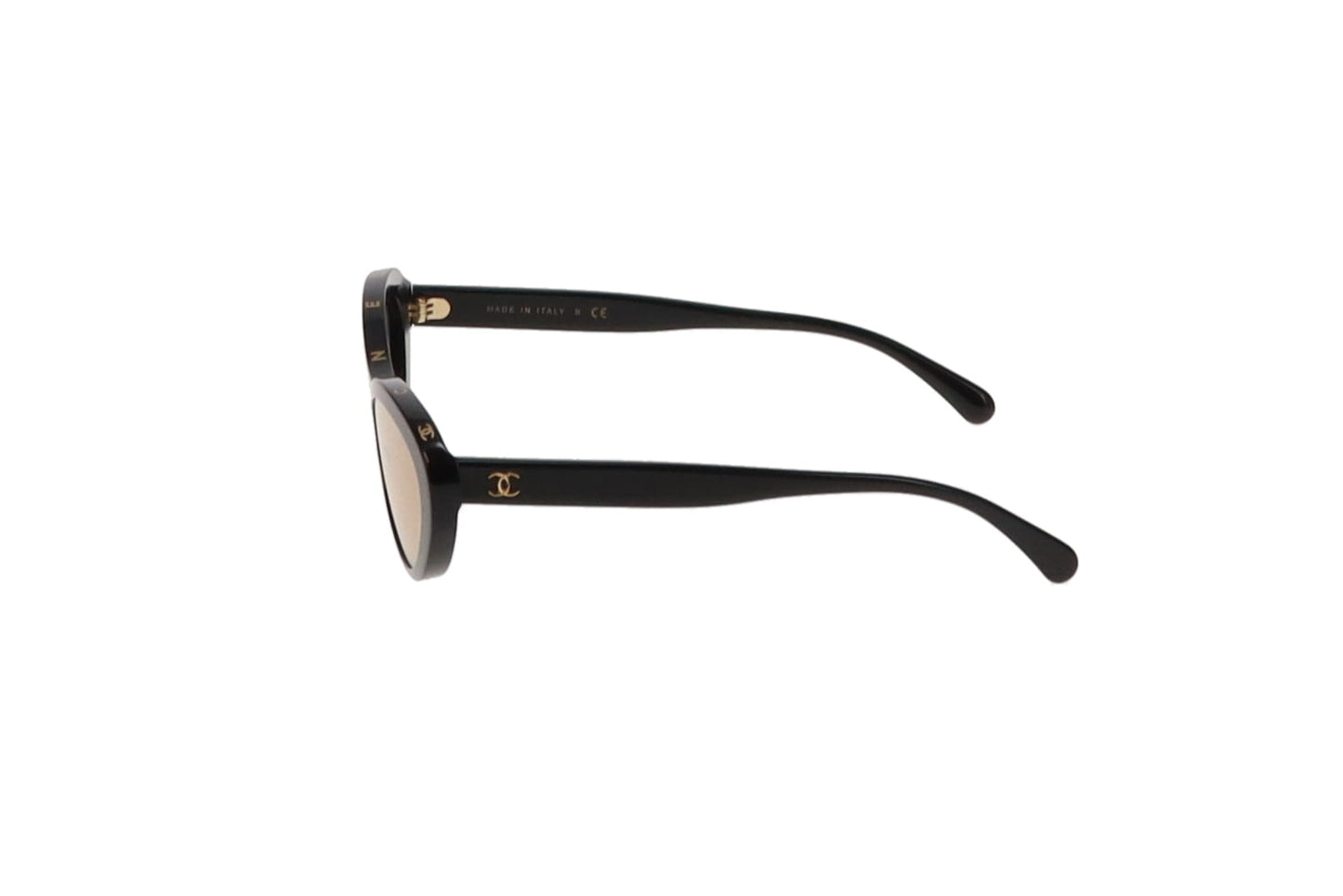 Chanel Black Mirrored Lens Logo Top Oval 5416 Sunglasses