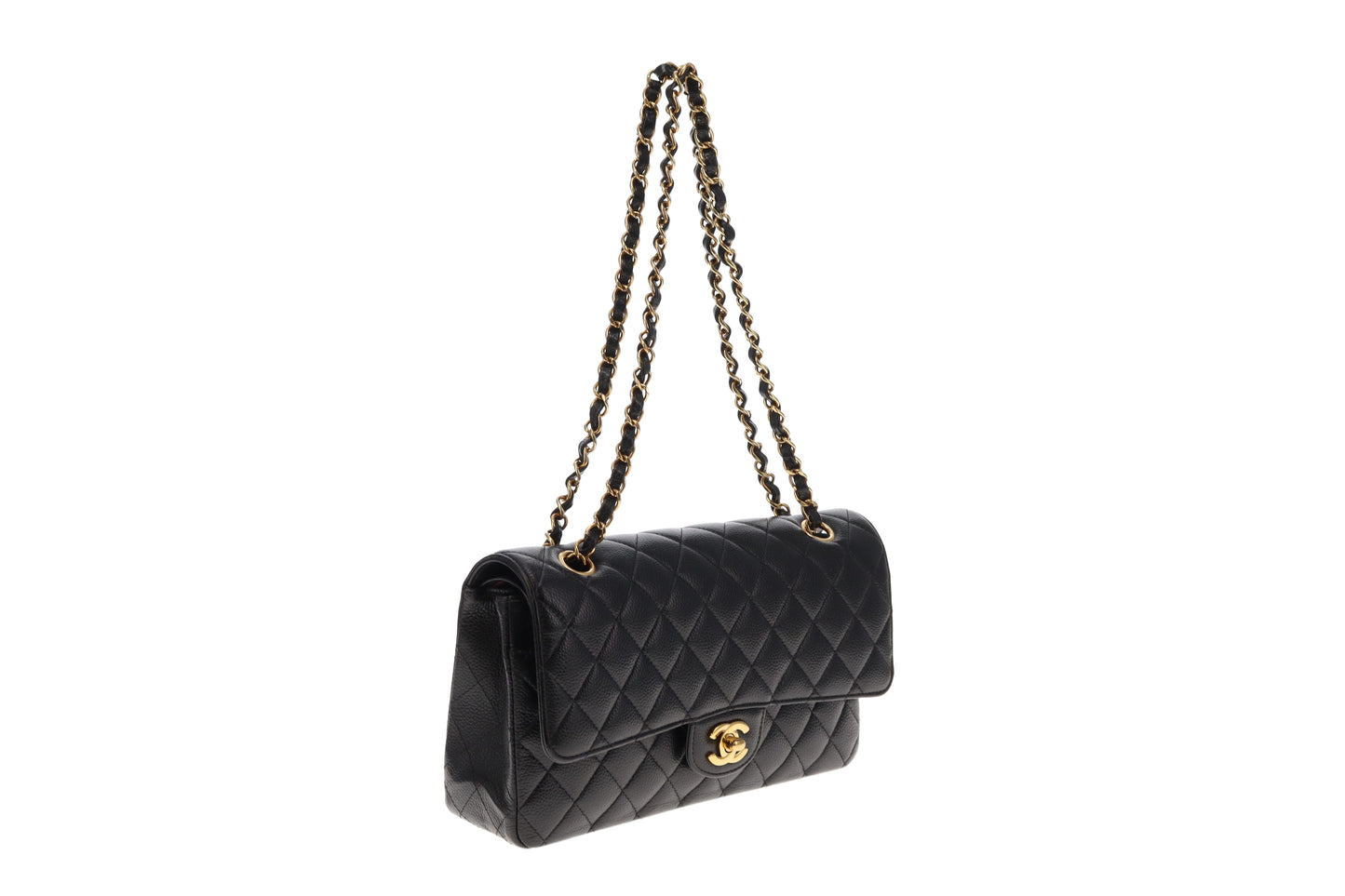 Chanel Black Caviar GHW Classic Medium Double Flap Bag (NFID - 2021 upwards)