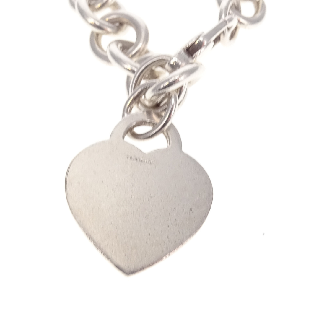 Tiffany & Co Sterling Silver RTT Heart Tag Classic Bracelet