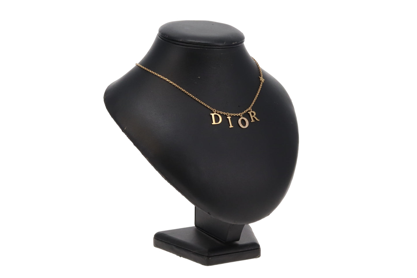 Dior Dio(r)evolution Necklace Gold Finish Metal and White Crystals RRP 520