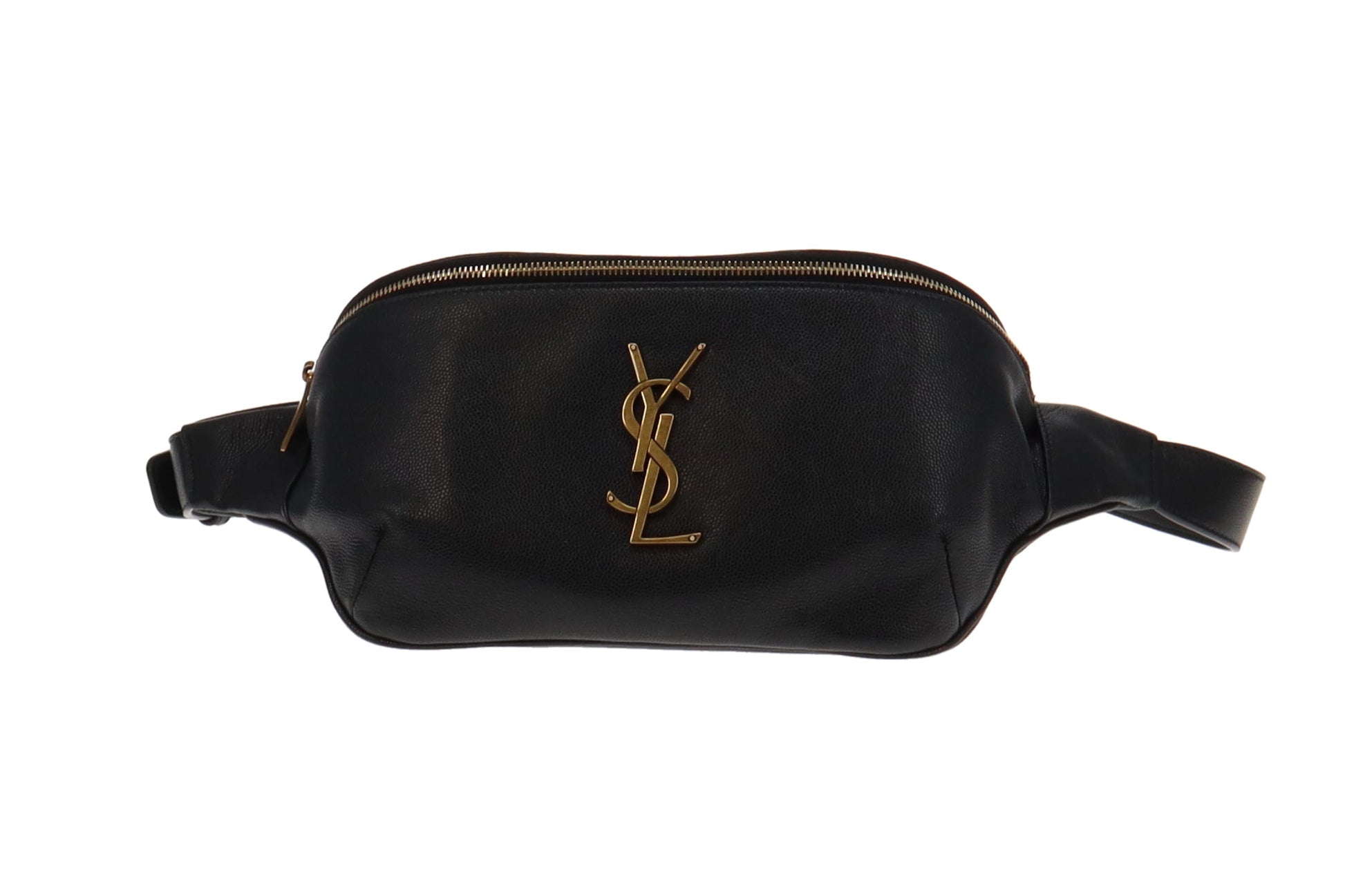 Saint Laurent Cassandre Classic Belt Bag In Grain De Poudre