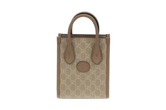 Gucci GG Supreme with Interlocking G Mini Tote Bag