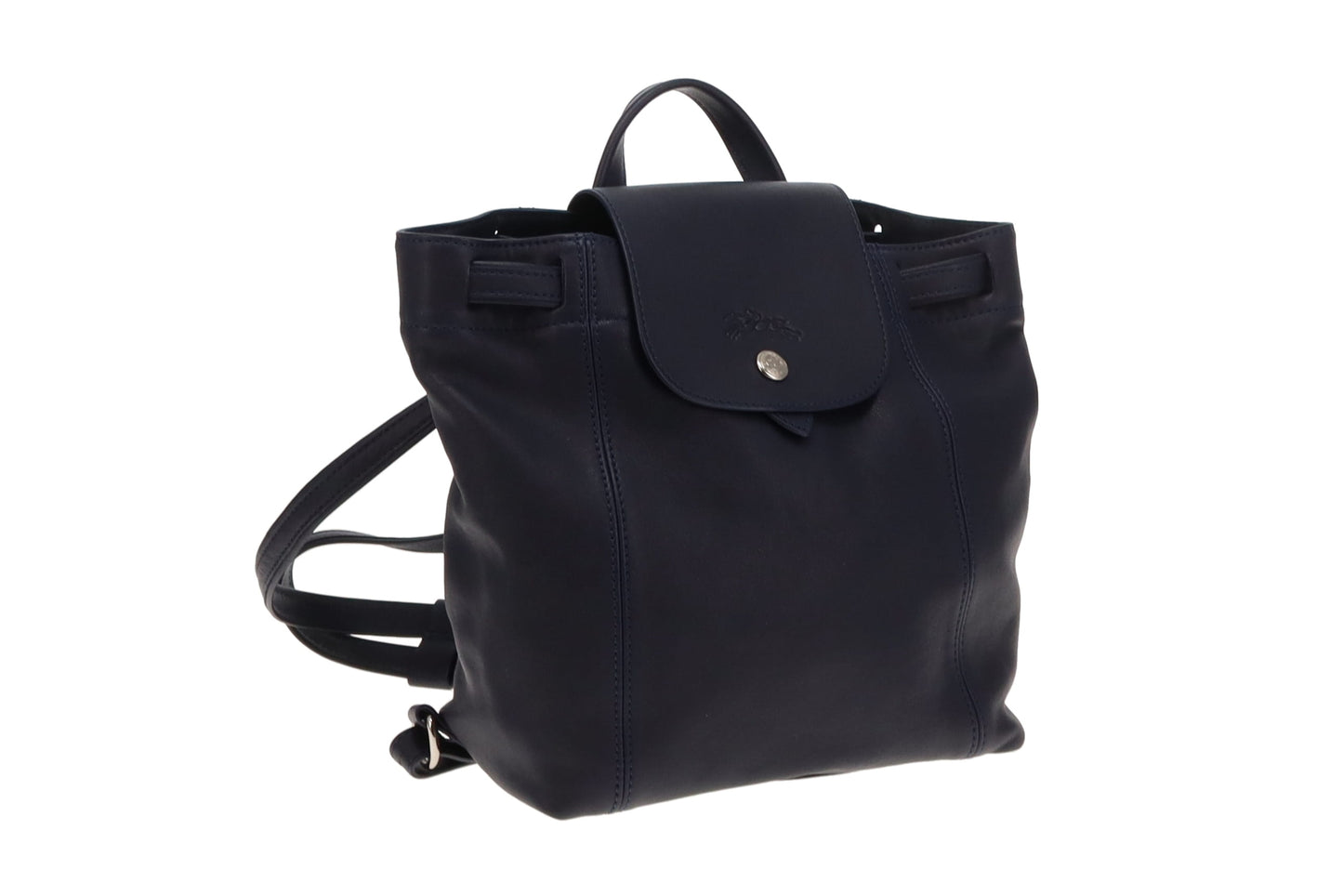 Longchamp Blue Cuir Le Pliage Sac A Dos