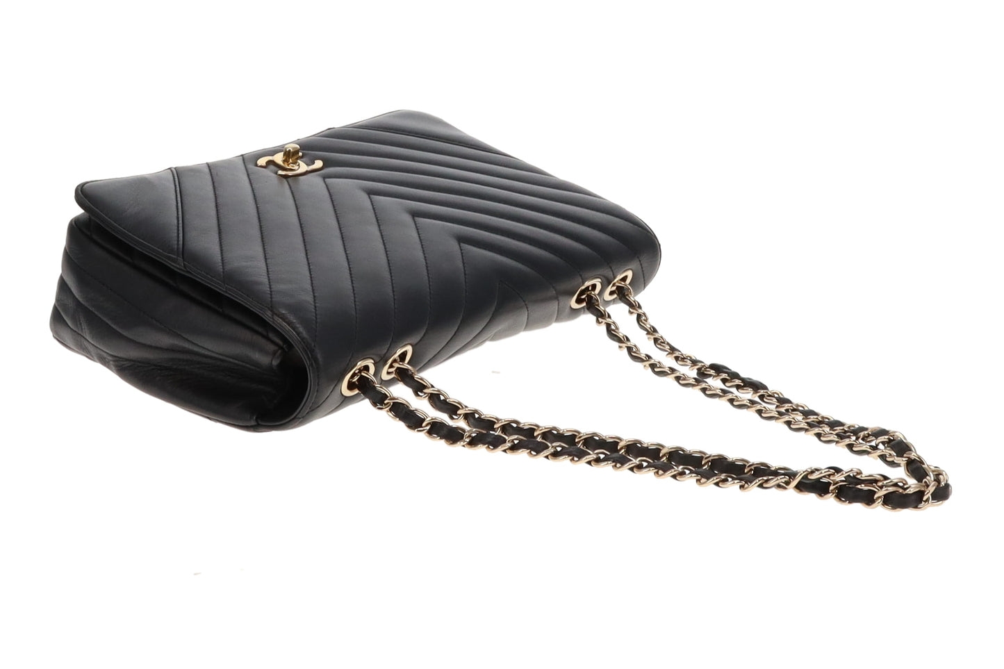 Chanel Black Chevron Seasonal Single Flap 2018/19