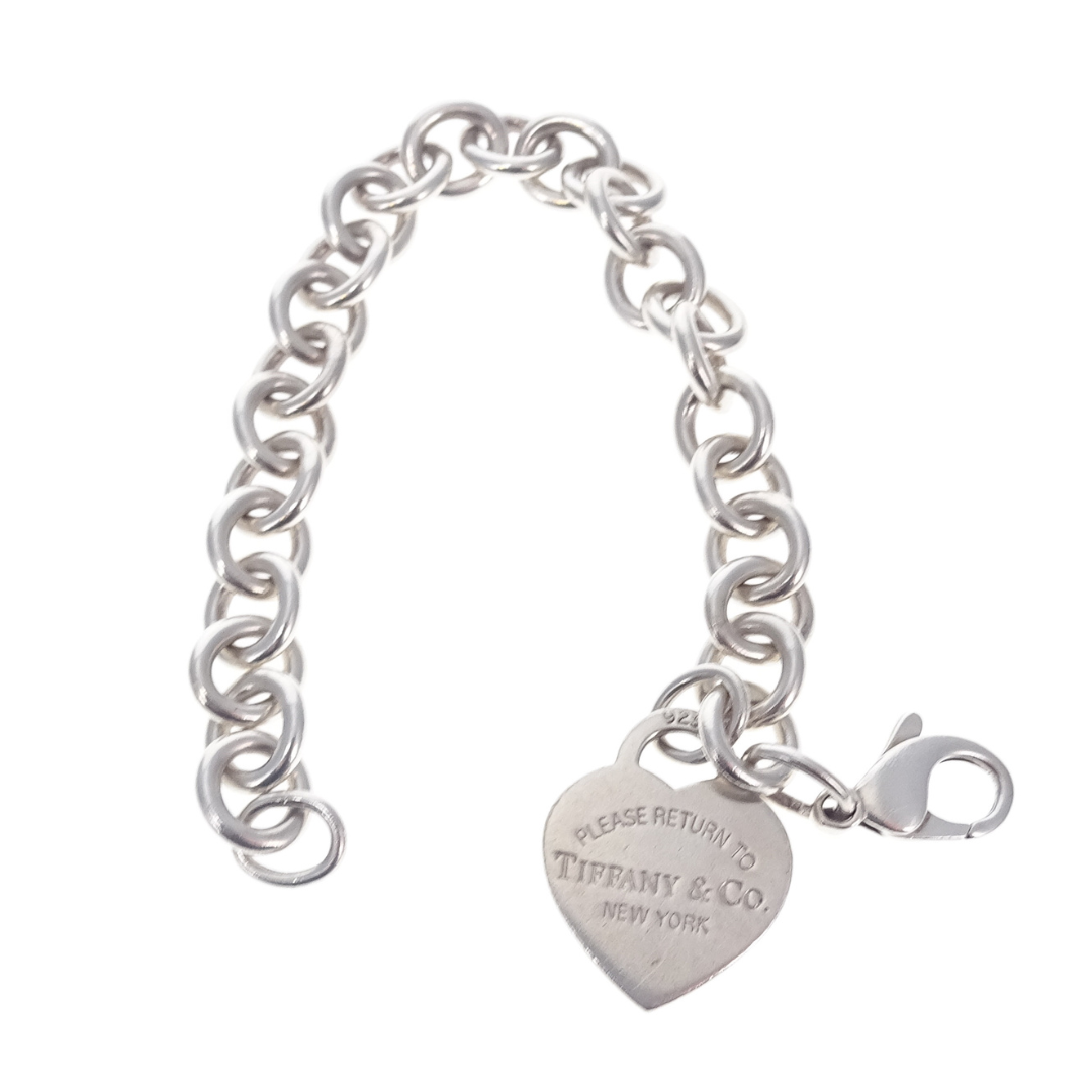 Tiffany & Co Sterling Silver RTT Heart Tag Classic Bracelet