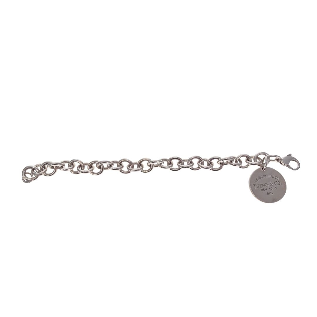 Tiffany & Co Sterling Silver Classic Disc RTT Bracelet