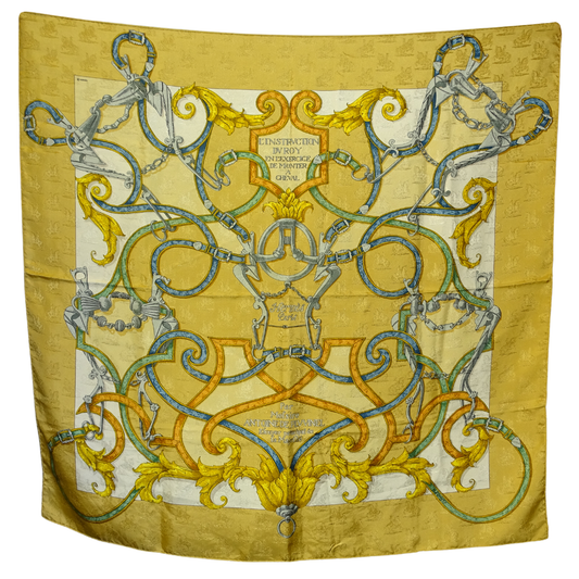 Hermes Vintage L'Instruction Du Roy 90cm Silk Scarf Henri d'Origny