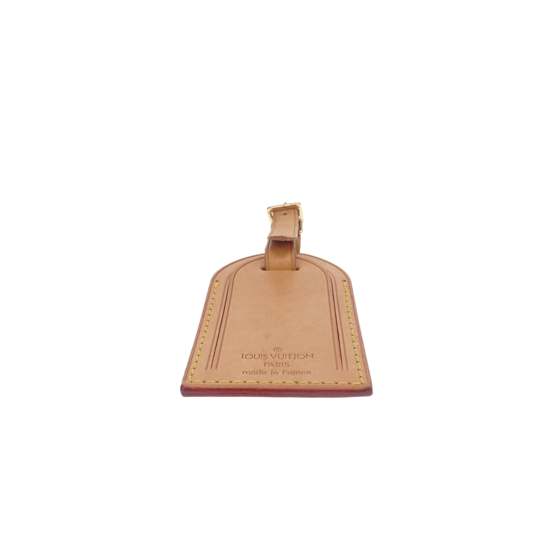 Louis Vuitton Vachetta Luggage Tag with Maison Fifth Avenue Stamp