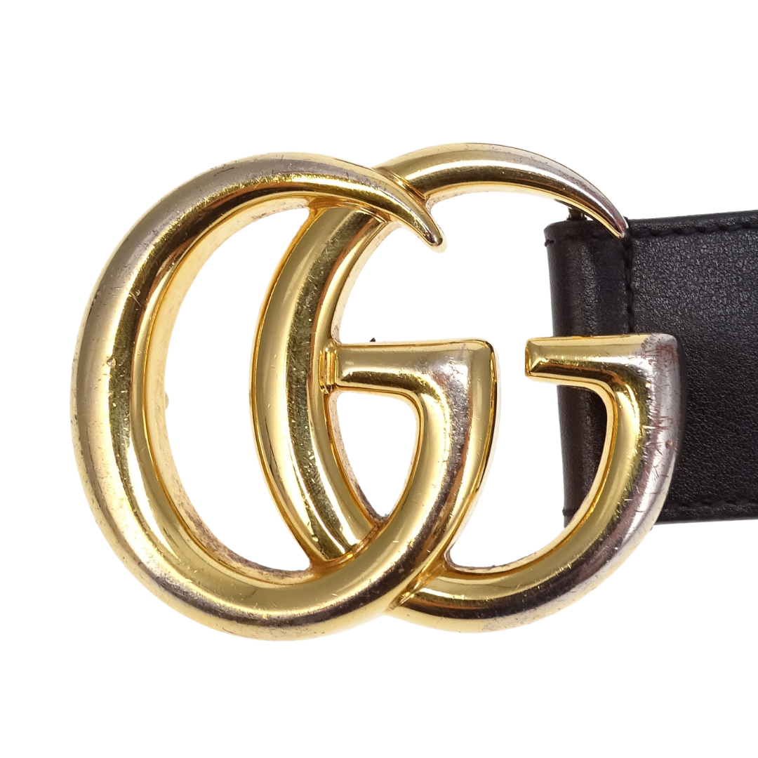 Gucci Black Marmont Belt Wide 115/46