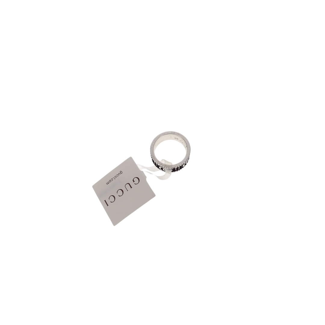 Gucci Sterling Silver Double G Ring (size 13)