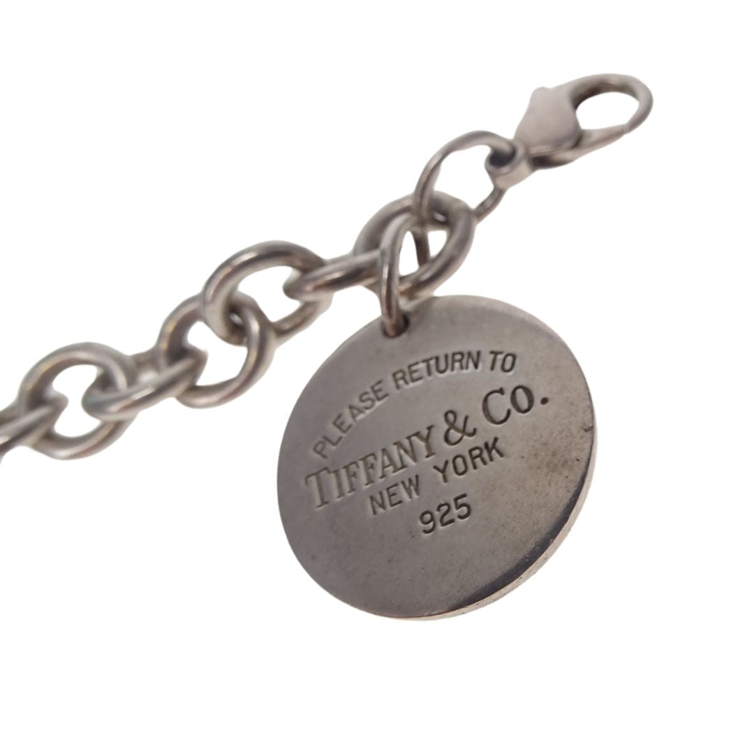 Tiffany & CO RTT Sterling Silver Circle Disk Bracelet