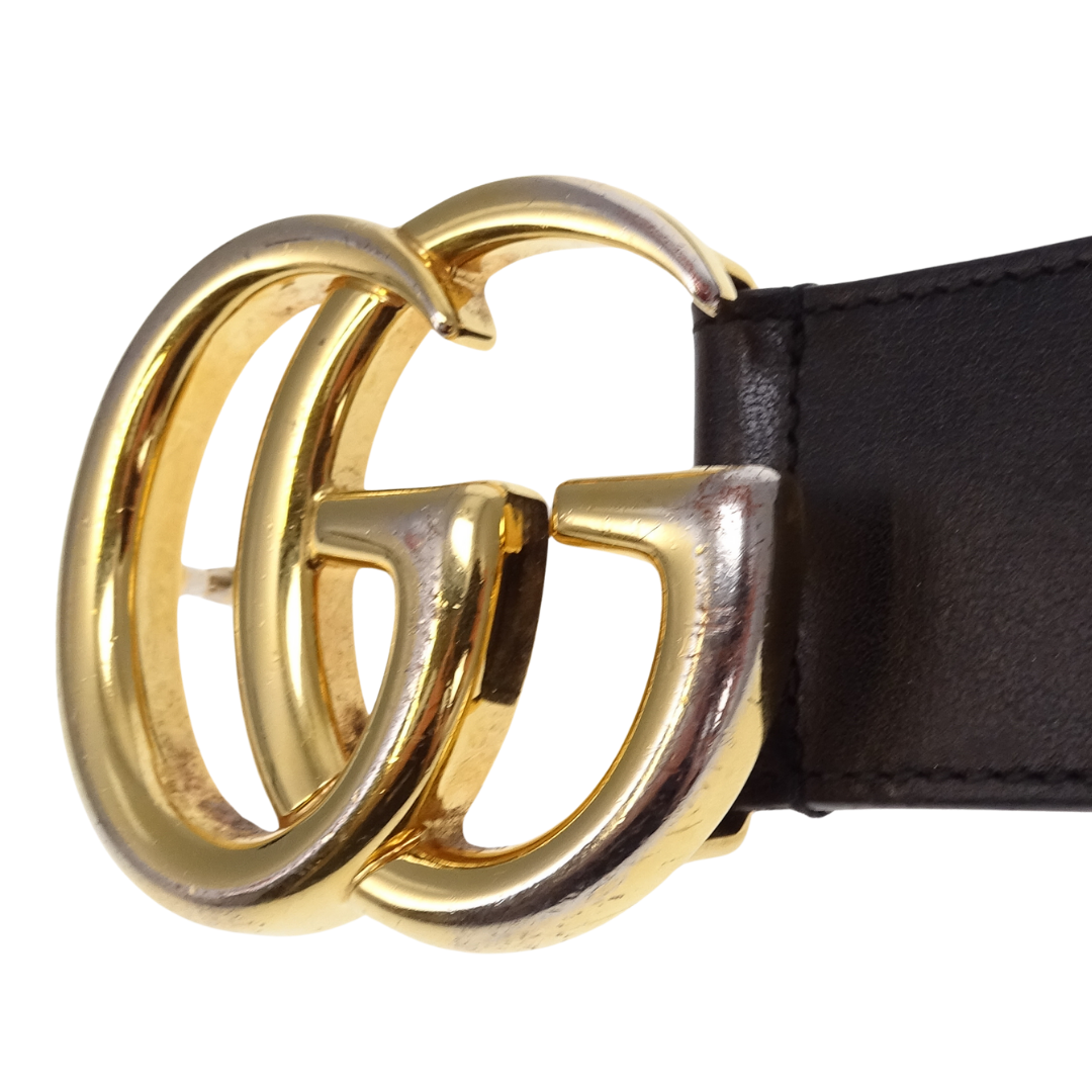 Gucci Black Marmont Belt Wide 115/46