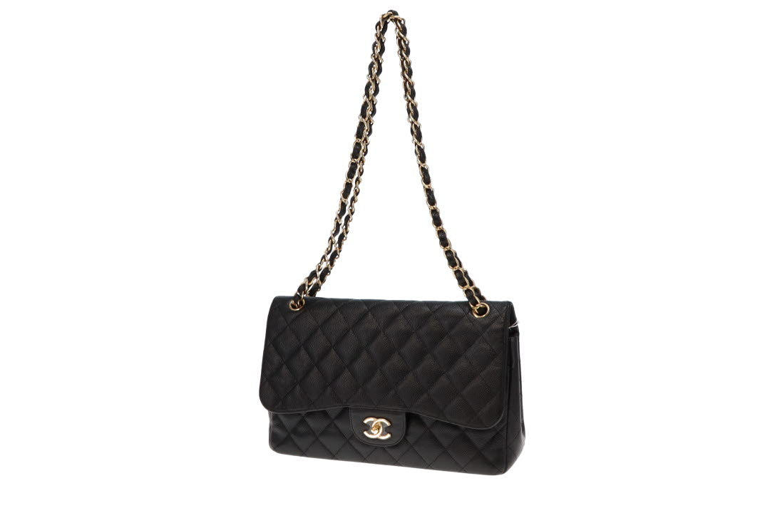 Large chanel quilted flap bag sale