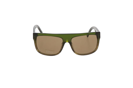 Dior Unisex Black Tie Sunglasses With Green Hue