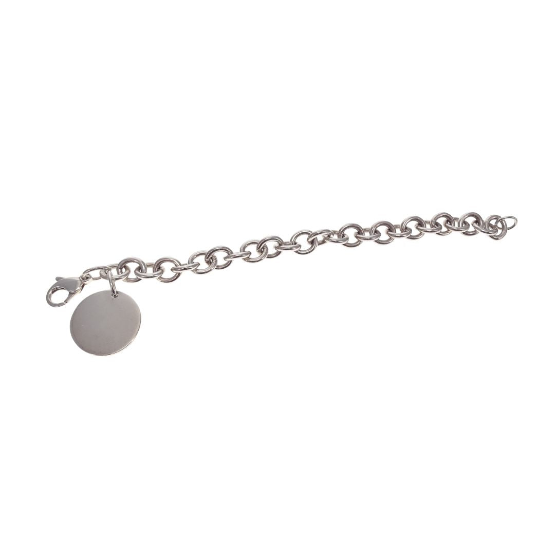 Tiffany & Co Sterling Silver Classic Disc RTT Bracelet