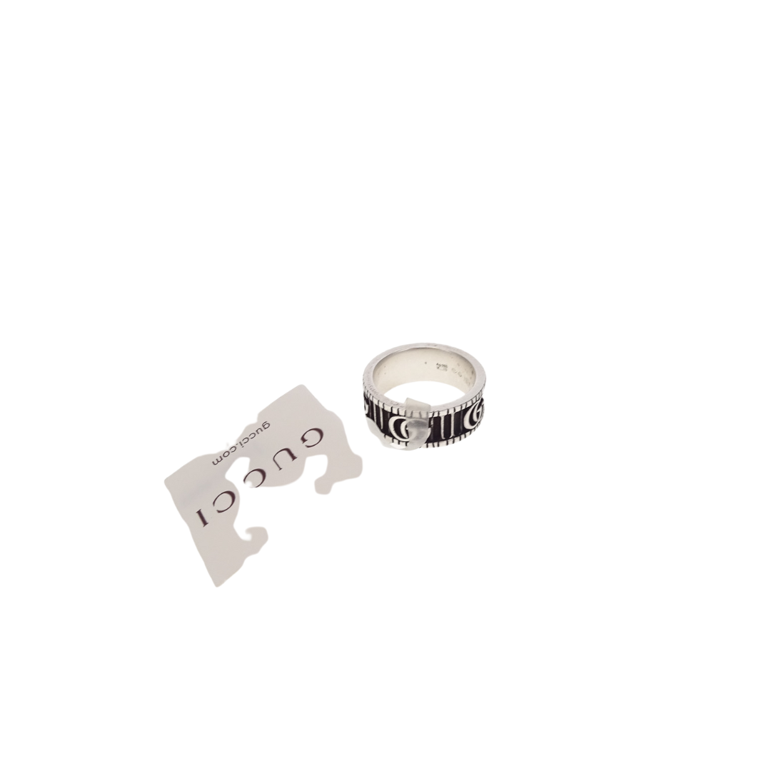 Gucci Sterling Silver Double G Ring (size 13)