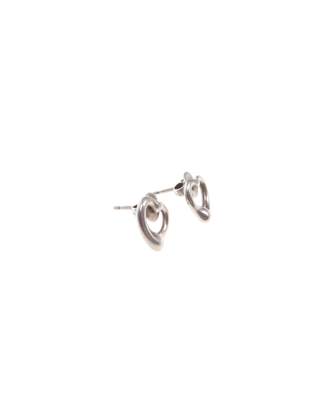 Tiffany & Co Sterling Silver Elsa Peretti Open Heart Earrings