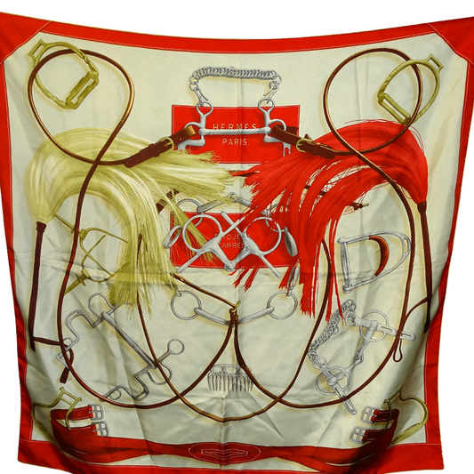 Hermes Vintage Projets Carres 90cm Silk Scarf Henri d'Origny