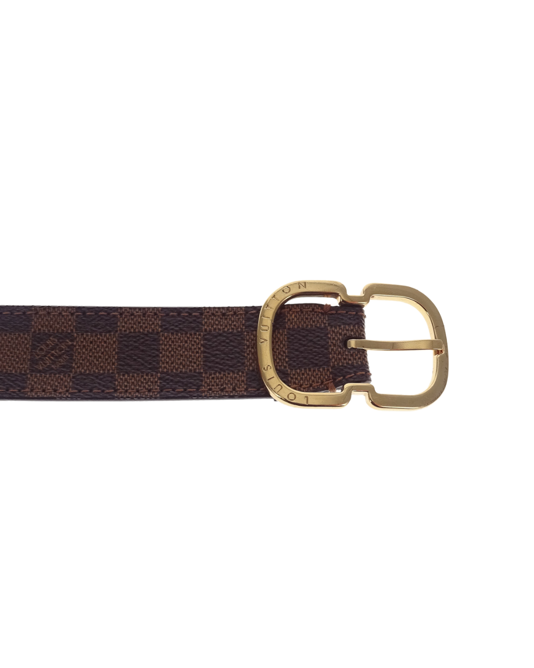 Louis Vuitton Damier Ebene 25mm Mini Buckle Belt 75cm