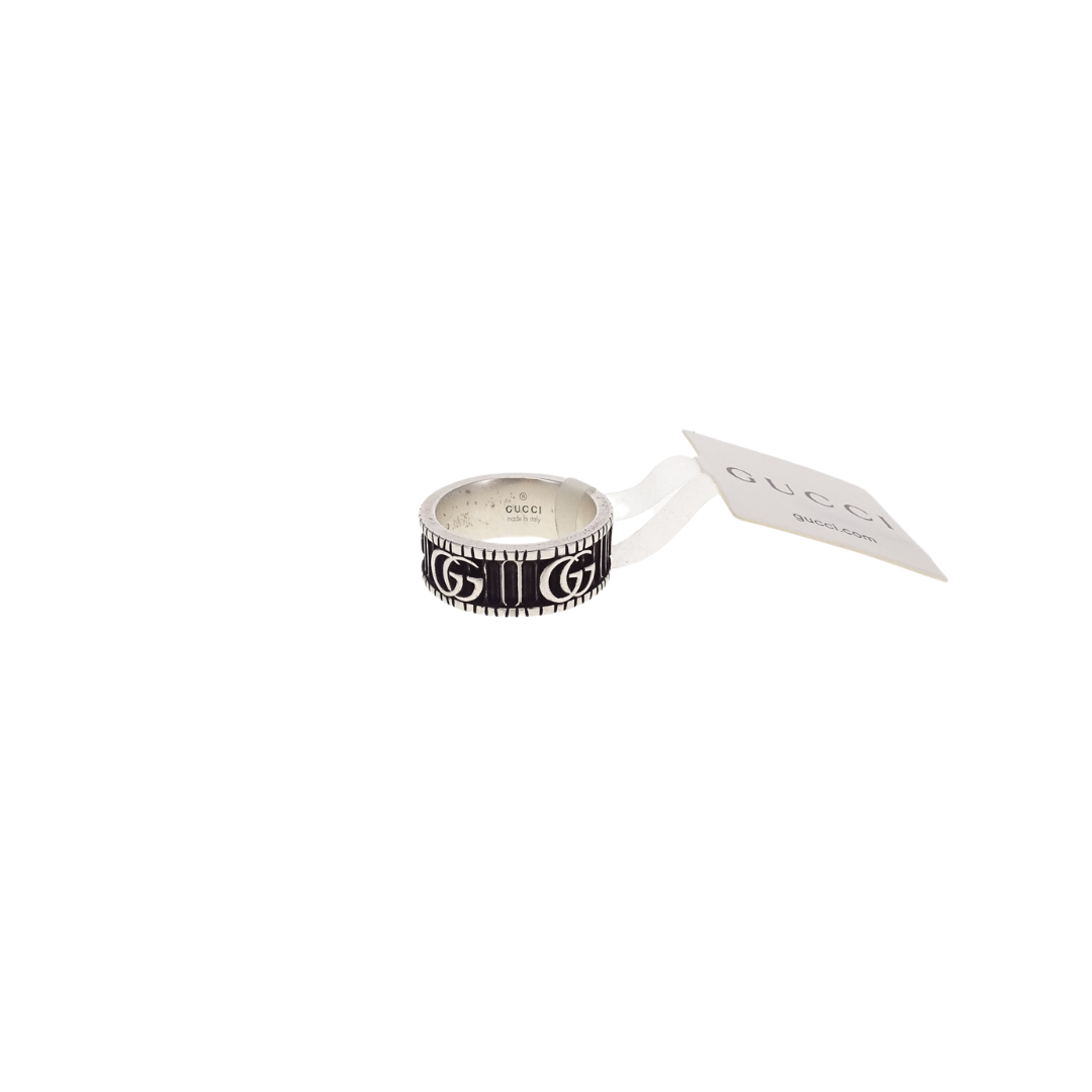 Gucci Sterling Silver Double G Ring (size 13)