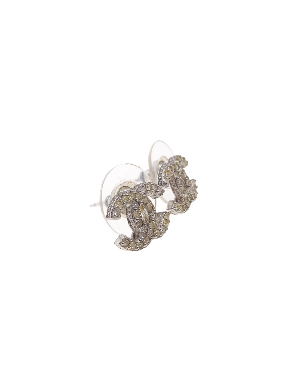 Chanel Crystal CC Small Stud Earrings 2016