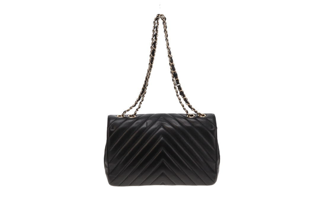 Chanel Black Chevron Seasonal Single Flap 2018/19