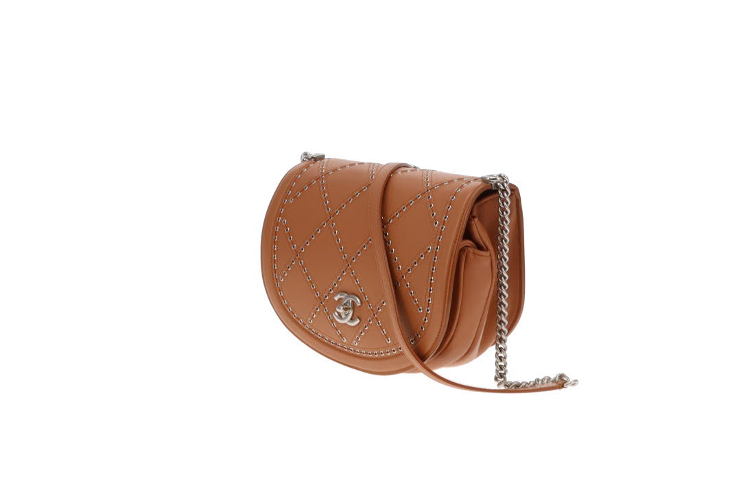 Chanel Tan Calfskin Coco Eyelets Flap Bag 2018