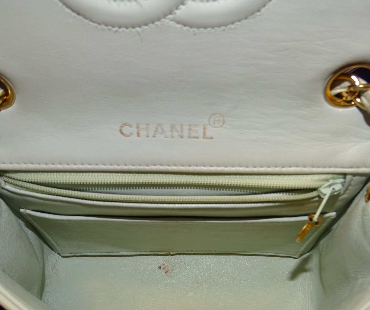 Chanel Vintage Mint Green Mini Square With 24K CC