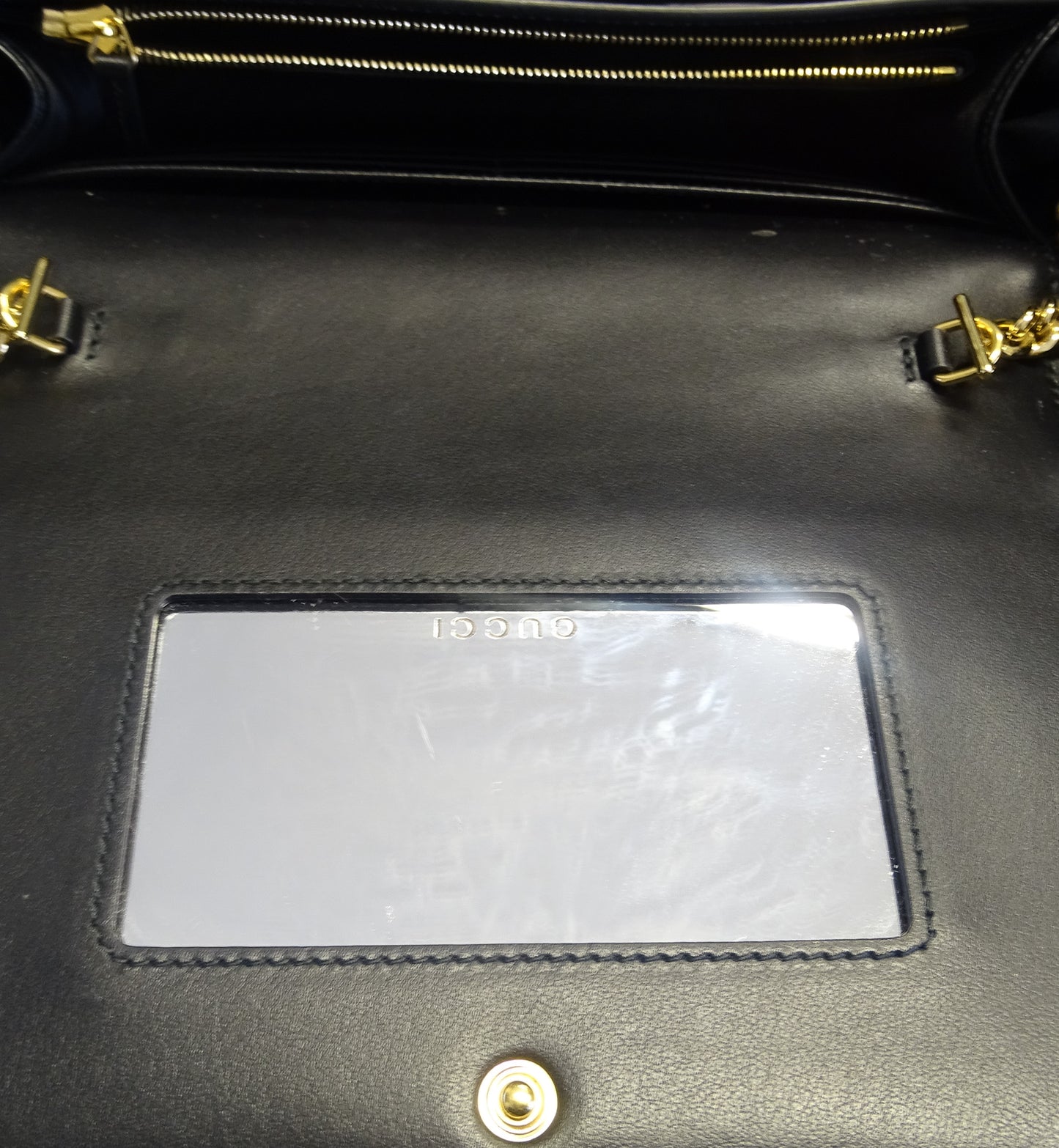 Gucci Black GG Matelasse Chain Wallet