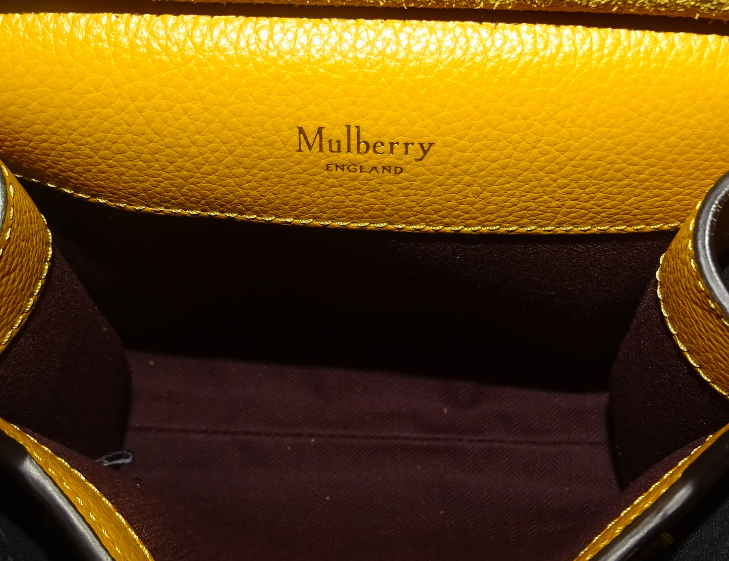 Mulberry Deep Amber Small Classic Grain Small Antony Satchel GHW