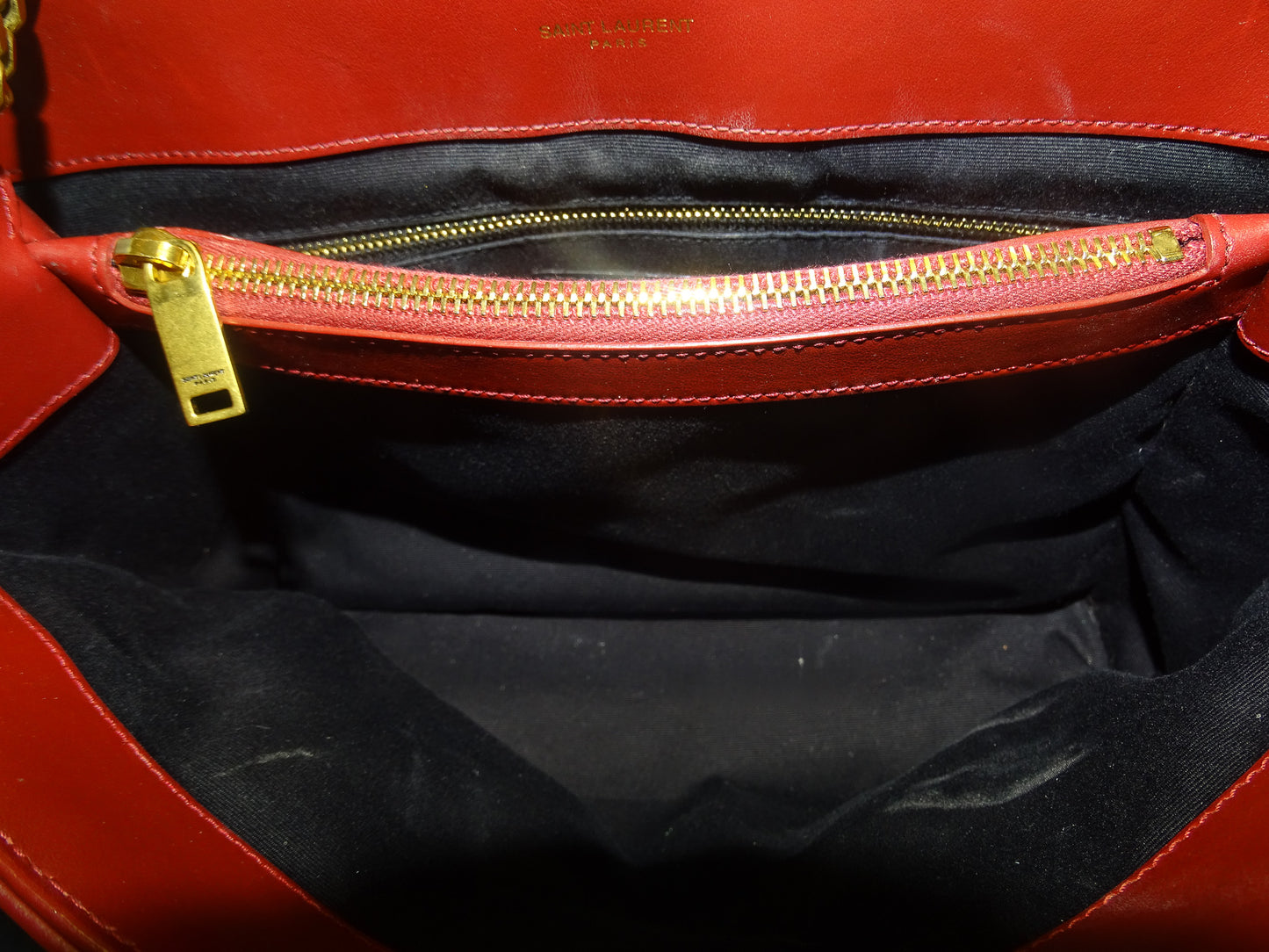 Saint Laurent Medium Loulou Red Matelasse Leather GHW