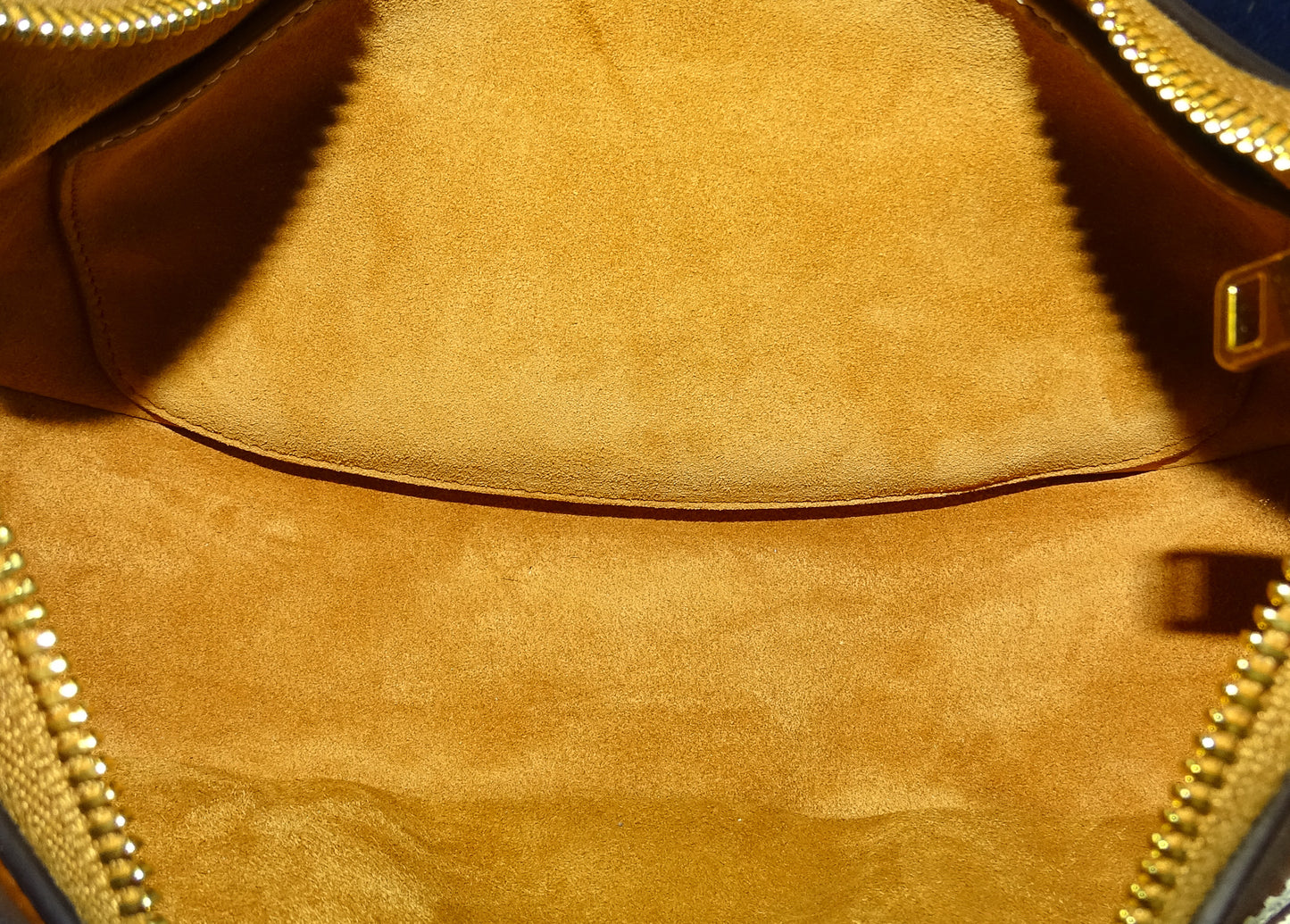 Celine Tan Leather Logo Medium Ava Bag