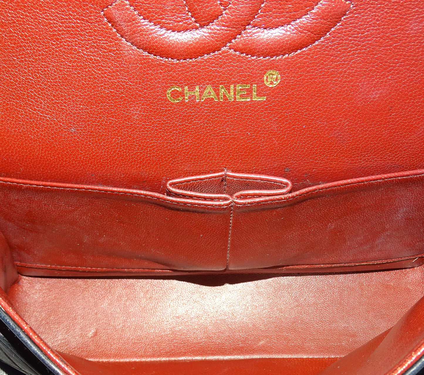 Chanel Vintage Black Lambskin Classic Double Flap Bag 1989/91