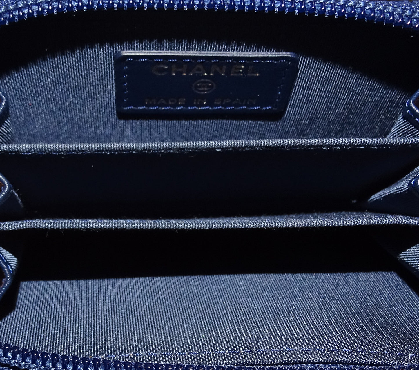 Chanel Royal Blue Caviar GHW Small Zippy Boy Coin Purse 2018/19