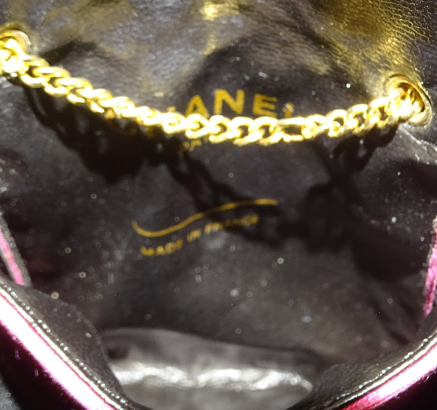 Chanel Vintage Pink  Jersey Quilt Mini Bag