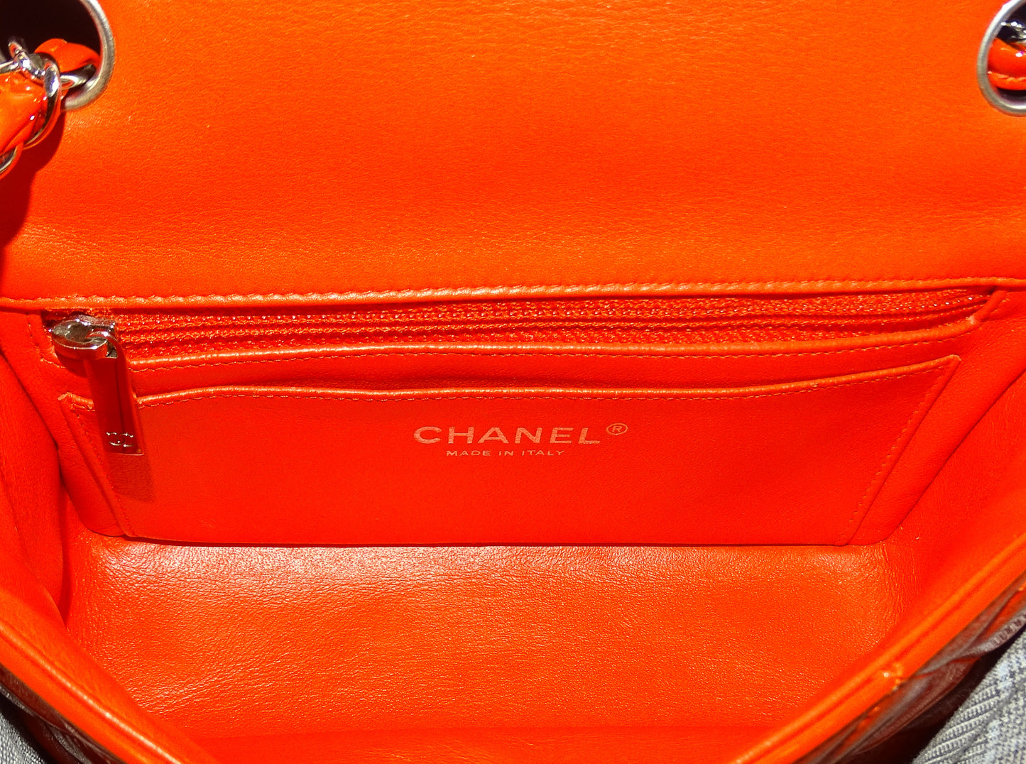 Chanel Red Patent SHW Mini Rectangle Flap 2011/12