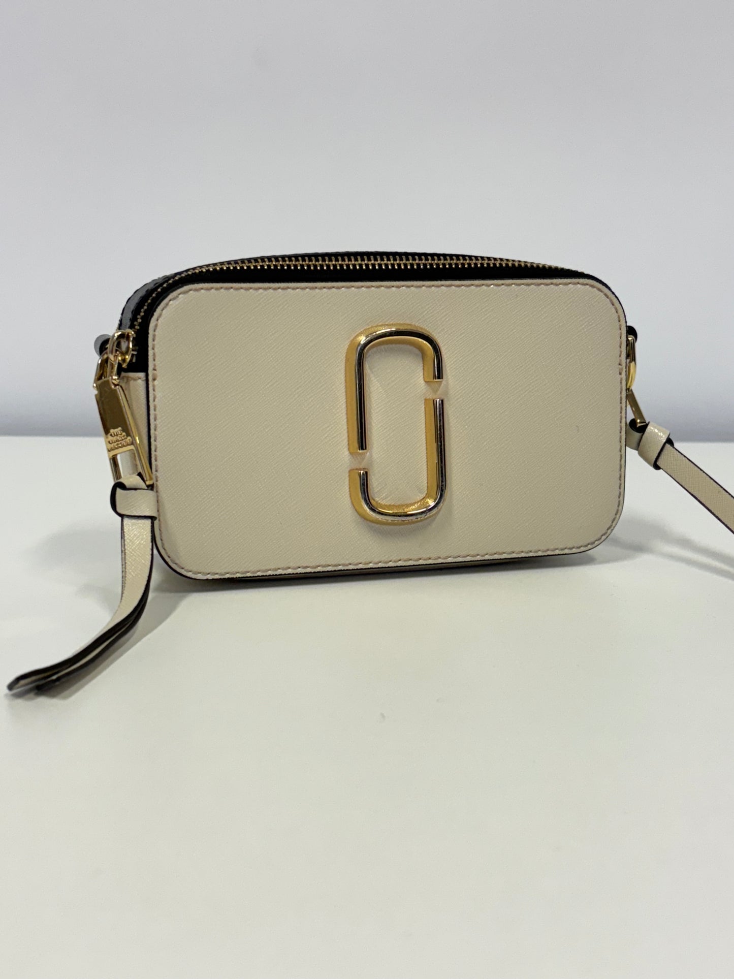 Marc Jacobs Cream Leather Snapshot Camera Bag