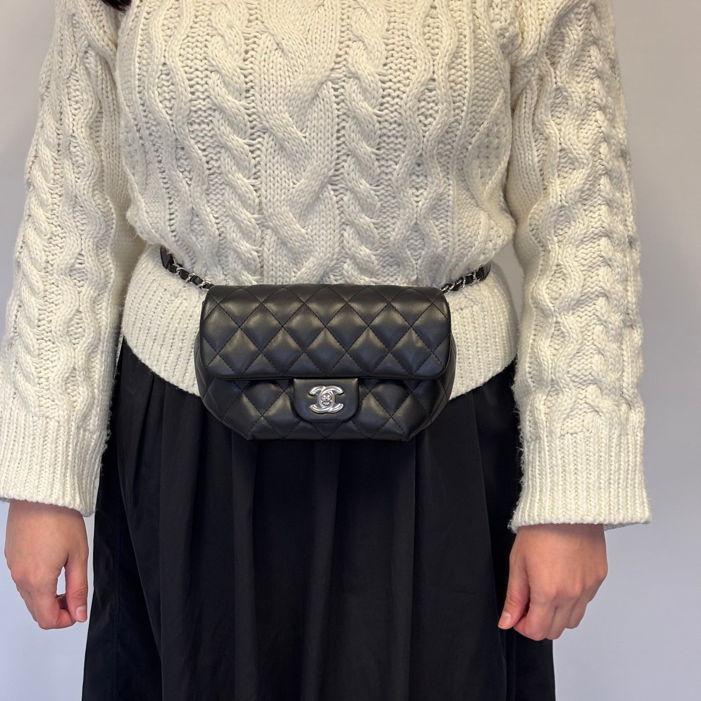 Chanel Black SHW Staff Issue Belt Bag 2021/22